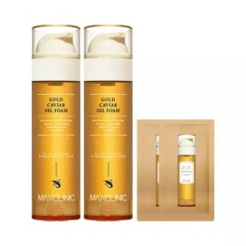 Maxclinic [홈쇼핑 동일] 맥스클리닉 폼 클렌징 골드 캐비어 대용량 110g 2개 Max Clinic Foam Cleansing Gold Caviar Large Size 110g 2pcs