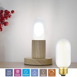 Leools E26 Frosted Edison Bulb 4W Equivalent E26 LED Bulb 40 Watt Dimmable Neutral White 4000K E26 Light Bulb AC120V 400lm Tubular T14 T45 LED Bulb for Pendant,Sputnik,Vanity,Chandeliers Pack of 6
