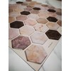 Decopus 3D Peel and Stick Tile (Hexagon Marble Brown 10Pack