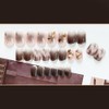 24 Piece Set Nail Tips, Smoke Color, Crystal, Bewitching Dark