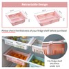 HapiLeap Retractable Drawer Organizer For Fridge, Refrigerator Storage Organizer Keep