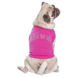 Parisian Pet Dog Cat Clothes Tee Shirts Embroidered T-Shirt Diva, L