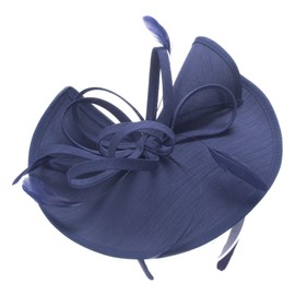 Lawliet Womens 1950s Vintage Look Saucer Headpiece Fascinator Cocktail Hat T430 (Navy Blue)