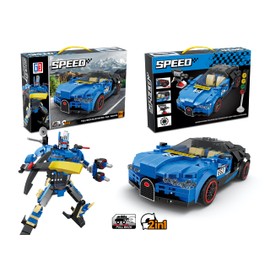 iZEL Kids Creator 2in1 Transformer and Car Building Kit Puzzle City Sports Car Blocks (KW550935)