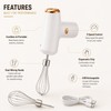 Cordless Hand Mixer for Kitchen Prep – Rechargeable Electric Whisk