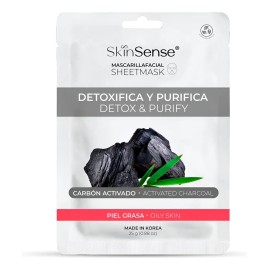Skin Sense Mascarilla Facial Coreana De Tela Carbón Activado