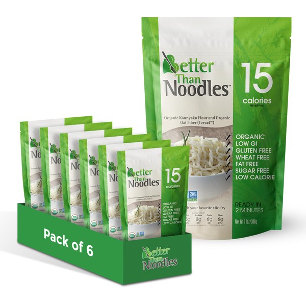Better Than Noodles - USDA Organic Certified Shirataki Noodles, Low