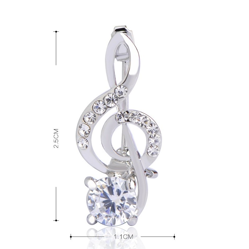 MECHOSEN Music Note Music Clef Brooch Pin Tuck Pin Corsage