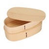 Wooden Bento Boxes Double Wood Color Bento Lunch Box Portable