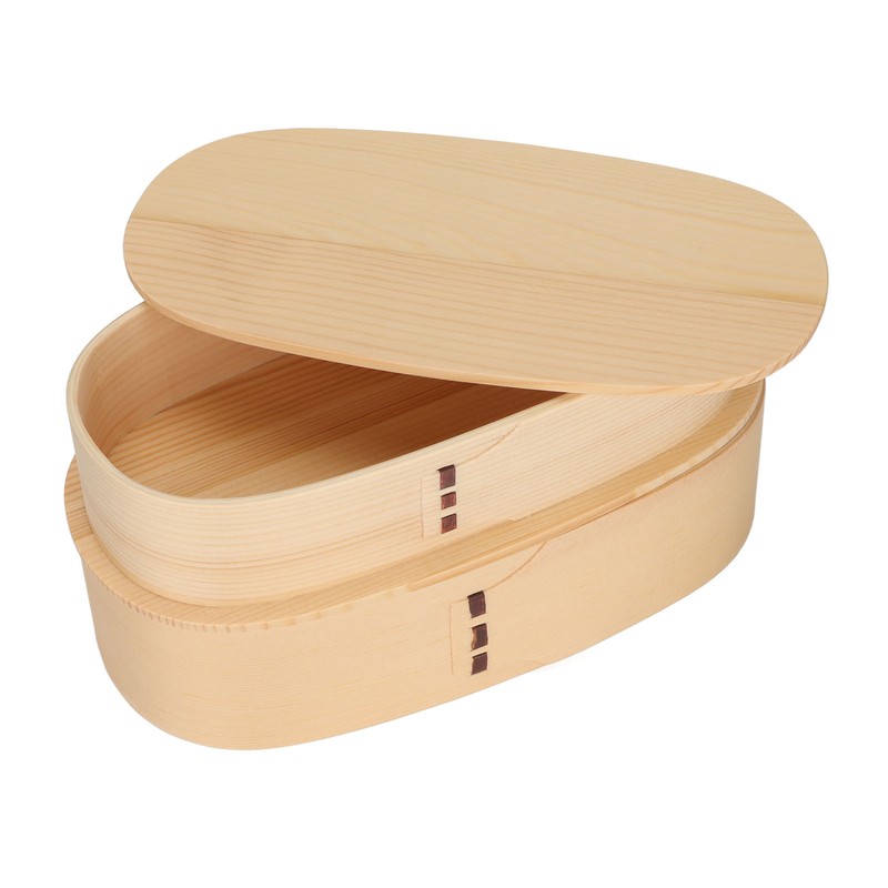 Wooden Bento Boxes Double Wood Color Bento Lunch Box Portable