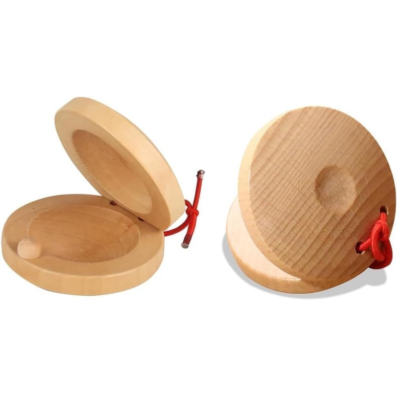 Wooden Castanet, Percussion Instrument - Hand Finger Castanets, Wood Castanets