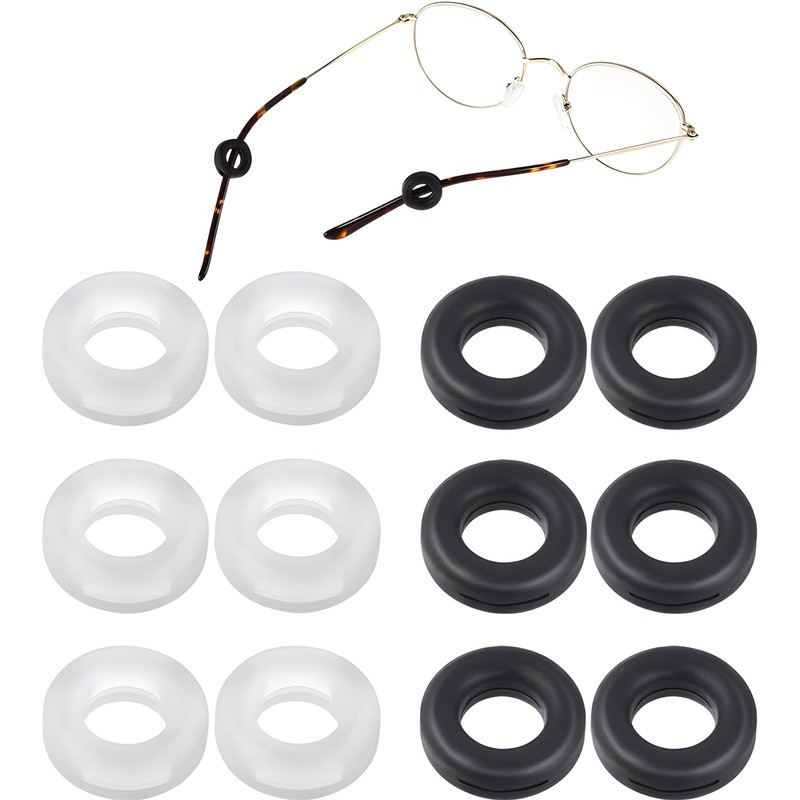 AB Max Glasses Ear Grips - Black and White Ring