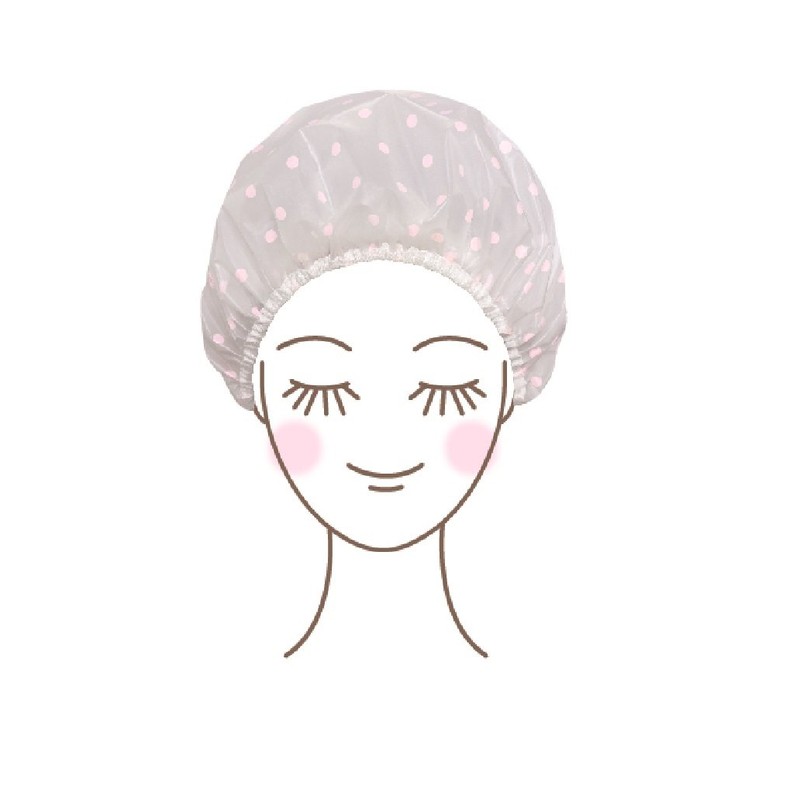 Towa Industry Shower Cap SPA Polka Dot, Approx. 7.9 x