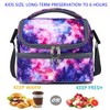 FlowFly Double Layer Lunch Bag Insulated Cooler Large Tote for