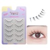K-07 Natural False Eyelashes, Natural, 5 Pairs Popular, Transparent Axis,