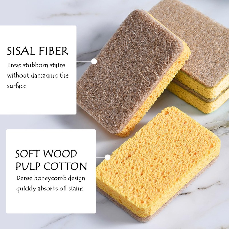LSYYSL 8 Pieces Cleaning Sponge Brushes And 2 Pieces Crevice