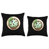 Mint Chocolate Chip Ice Cream Round Logo Throw Pillow