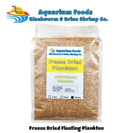 Aquatic Foods Inc. Plankton, Freeze Dried Pacific Plankton for All Marine Fish, Corals, Anemones, All Tropical Fish, Cichlids, Discus, Tetras, Goldfish, Koi & Pond Fish…10.3oz Clear Bag