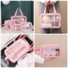 Aucuu Travel Toiletry Bag, Transparent Cosmetic Bag, PVC Toiletry Bag