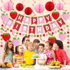Funrous 17 Pcs Strawberry Party Decorations Set Strawberry Birthday Paper