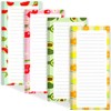 4 Pack Magnetic Notepads for Refrigerator, Grocery List Magnet Pad