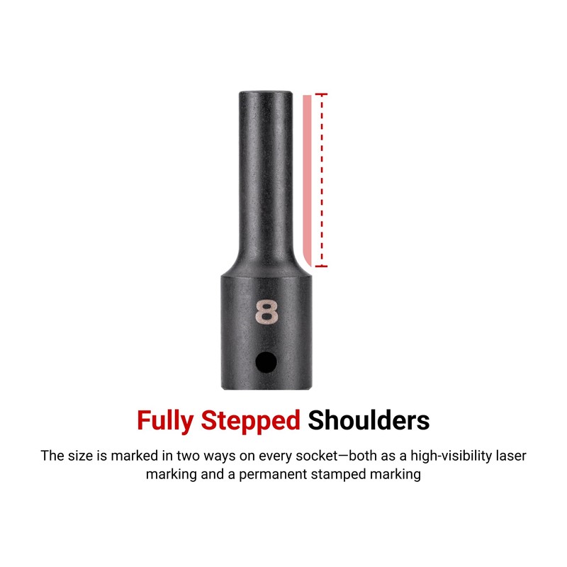 TEKTON 1/2 Inch Drive x 13 mm 12-Point Impact Socket