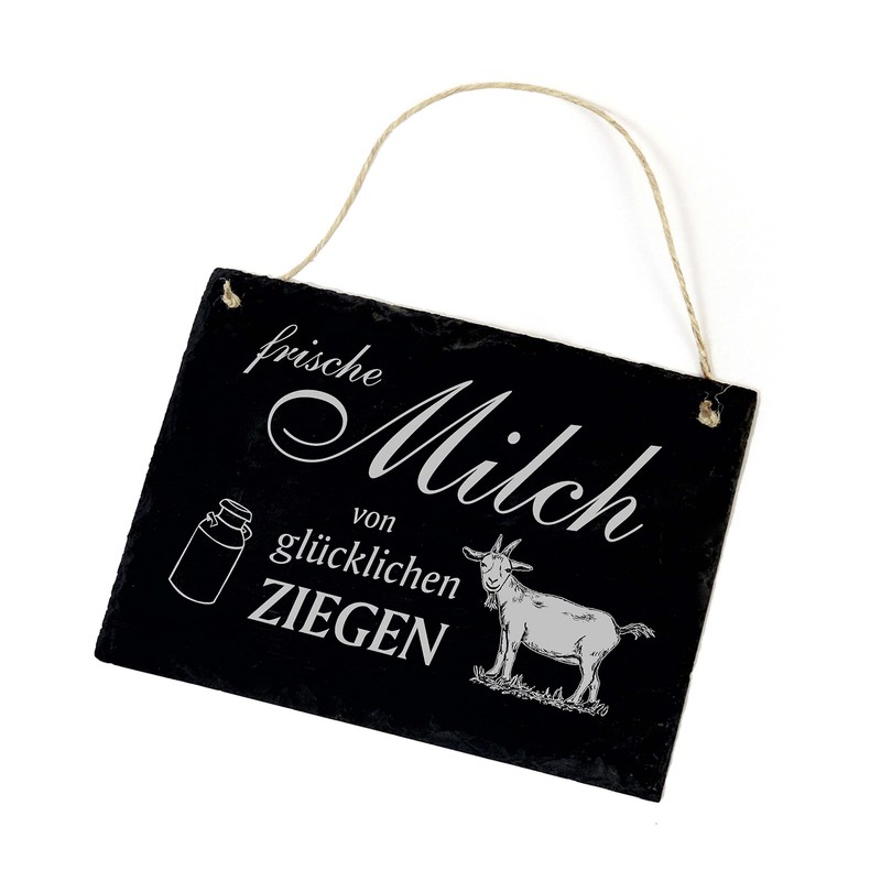 Dekolando Home Accessories Slate Sign Engraved Fresh Milk of Happy