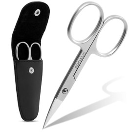 Socialic® Nail Scissors with Case - Extra Sharp Cuticle Scissors Made of Stainless Steel | Nail Scissors Suitable as Skin, Fingernail and Toenail Scissors | Perfect for Manicure and Pedicure
