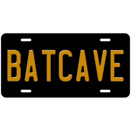 Batcave Aluminum Novelty Car License Plate