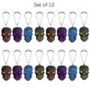 Skull Shower Curtain Hooks Set of 12, Rust-Resistant Stainless Steel