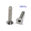 iexcell 100 Pcs #10-24 x 1 Stainless Steel 304 Hex