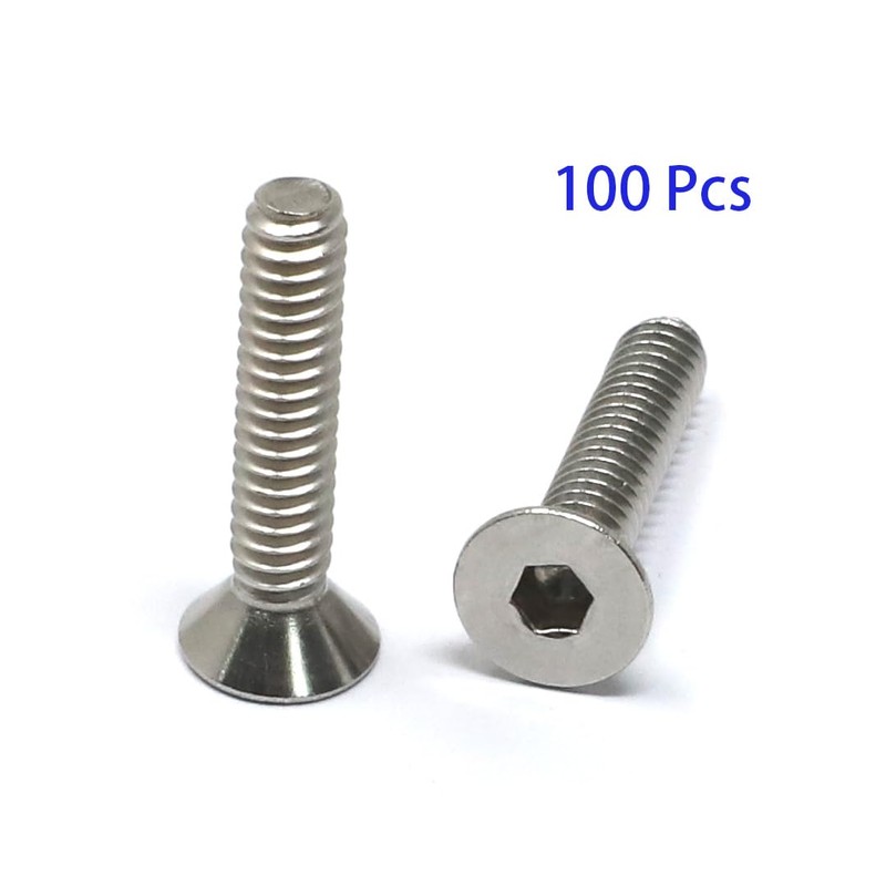 iexcell 100 Pcs #10-24 x 1 Stainless Steel 304 Hex