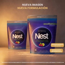 Entera Pharma Nest, Citrato De Magnesio, 340g Sabor Limon-frambuesa                                                                                   