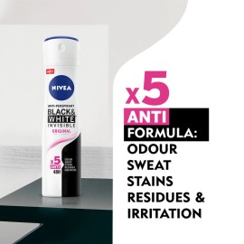 NIVEA Deodorant Spray Black & White Invisible Original Anti-Perspirant - 150 ml