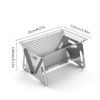 JDIEOQA Folding Campfire-Grill, Portable Stainless Steel Grate Barbeque Grill Small