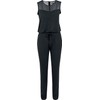 Urban Classic Women's Ladies Tech Mesh Long Jumpsuit (Black 7),
