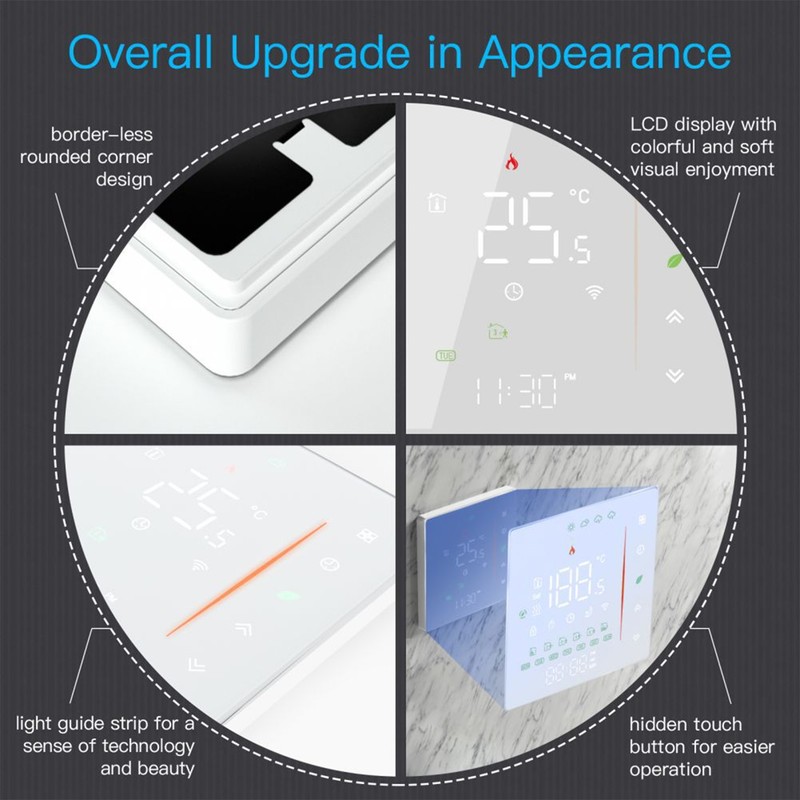 Home Water Floor Heating Thermostat Programmable Intelligent Thermostat Switch Multi