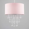 MiniSun Modern Pink Cylinder Ceiling Pendant Light Shade with Clear