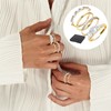 YUFFQOPC Set of 4 Gold Rings for Women, 14 Carat