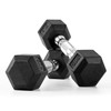 5LBS Rubber Encased Hex Dumbbell Sets for Home Gym, Coated