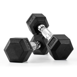 5LBS Rubber Encased Hex Dumbbell Sets for Home Gym, Coated Hand Weights for Strength Training, Workouts,Pairs or Sets