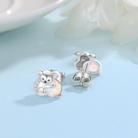925 Sterling Silver Koala Stud Earrings - Animal Earrings Studs Cute Birthday Jewellery Gifts for Women Girls