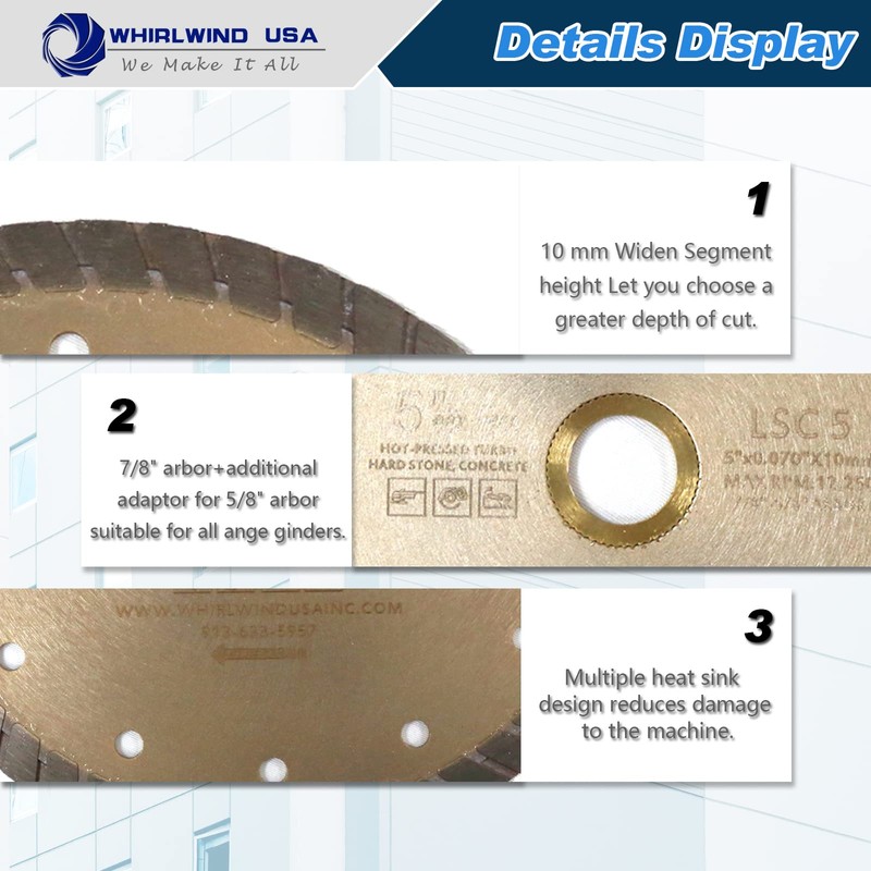 Whirlwind LSC 5 inch Dry or Wet Cutting General Purpose
