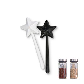 YEJAHY Pack of 2 Spice Shakers, Star Shaped Wand Salt and Pepper Shakers for Kitchen Spices Salt Dispenser Restaurant Spice Bottle Kitchen Accessories Decoration