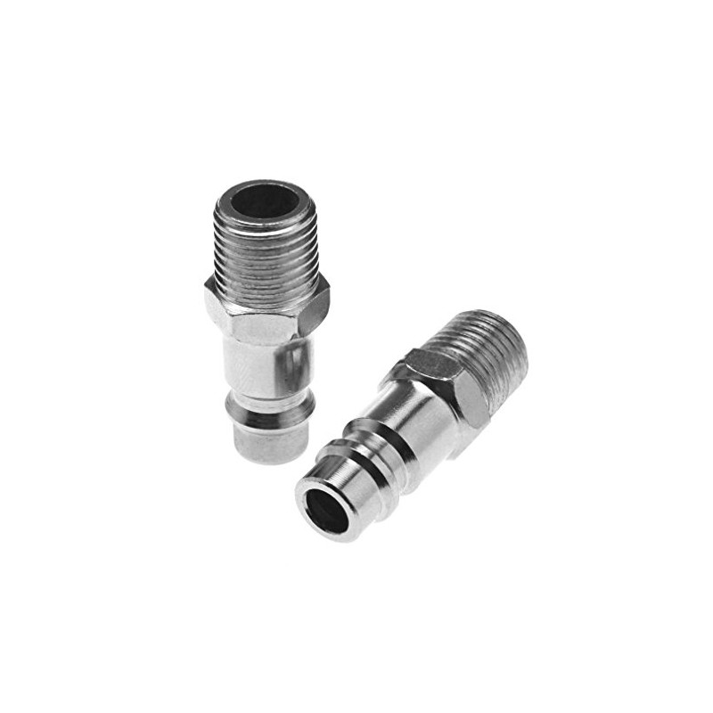4-Piece 1/4 Inch BSP Quick Coupling Adaptor Plug Nipple for