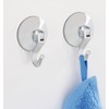 Wenko 4441040100 Lever Suction Hooks Set of 2, Plastic, 4
