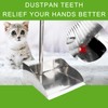 Metal Dustpan Long Handle Stainless Steel Dustpan,Heavy Duty Standing Dust
