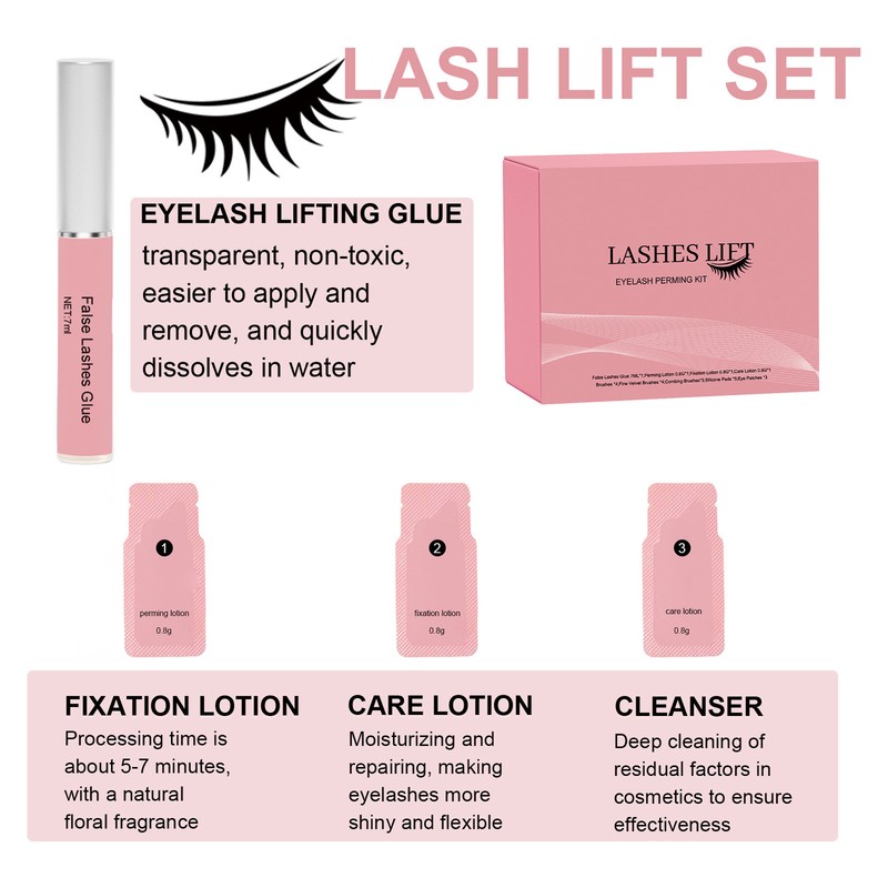Lash Lift Kit Complete with Brushes Eye Cover Perm Lotion