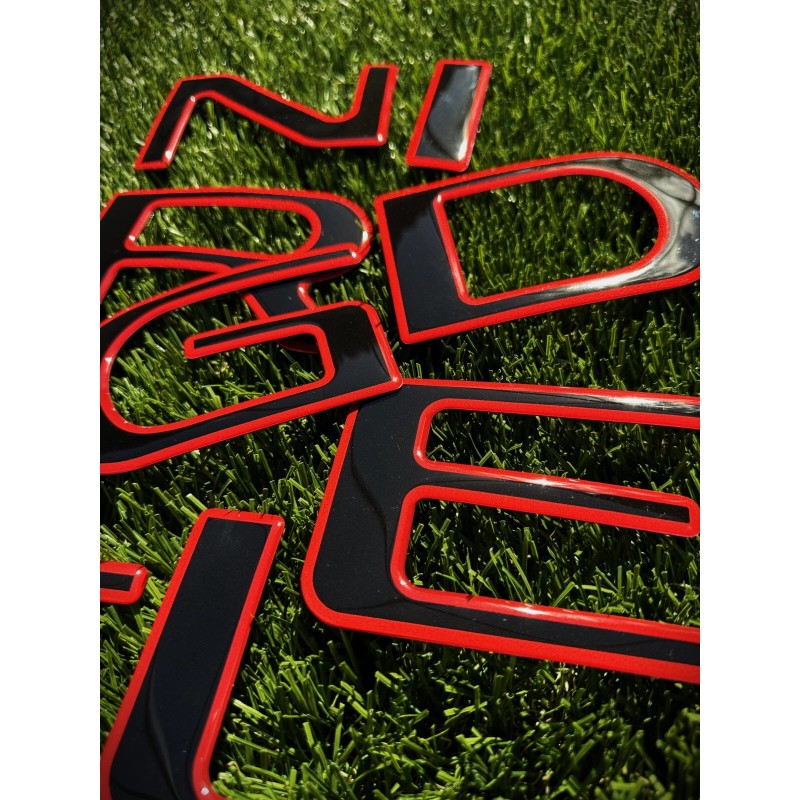 AUTOCARIMAGE RAISED TAILGATE LETTERS for RIDGELINE 2024 2025 RED REFLECTIVE