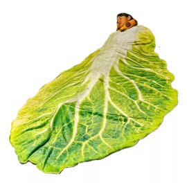 Jextech Frazada Cobija Lechuga Verdura Felpa Manta Ultra Suave